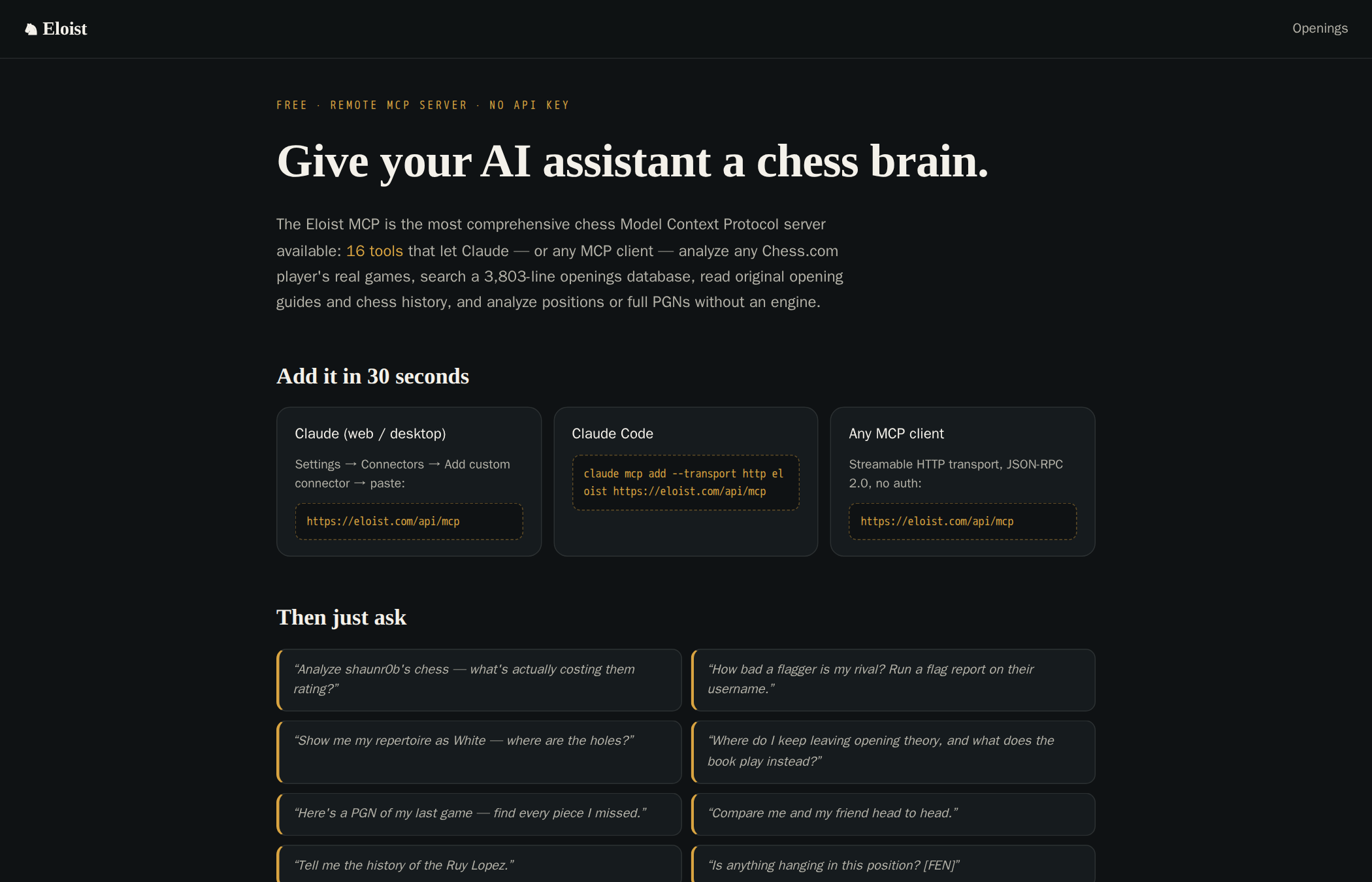 The Eloist chess MCP